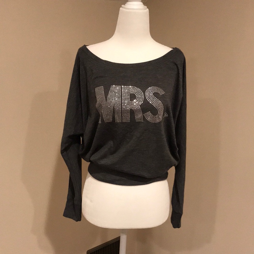 Rhinestone MRS. long sleeve shirt